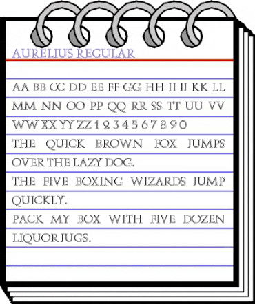 Aurelius Regular animated font preview