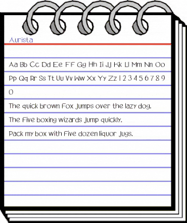 Aurista Regular animated font preview