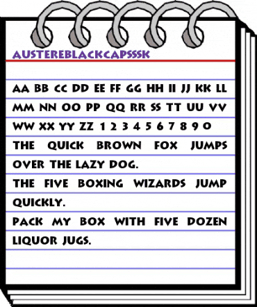 AustereBlackCapsSSK Regular animated font preview AustereBlackCapsSSK Regular animated font preview