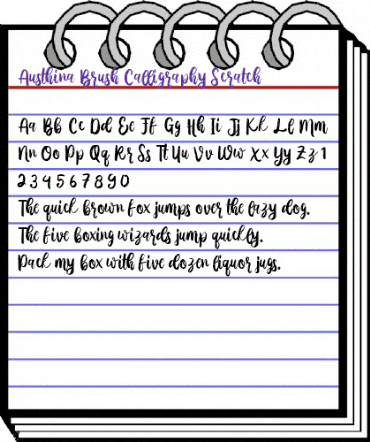 Austhina Brush Calligraphy Scratch Regular animated font preview Austhina Brush Calligraphy Scratch Regular animated font preview