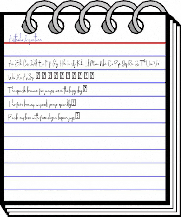 Australia Signature Regular animated font preview Australia Signature Regular animated font preview