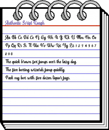 Authentic Script Rough Regular animated font preview Authentic Script Rough Regular animated font preview