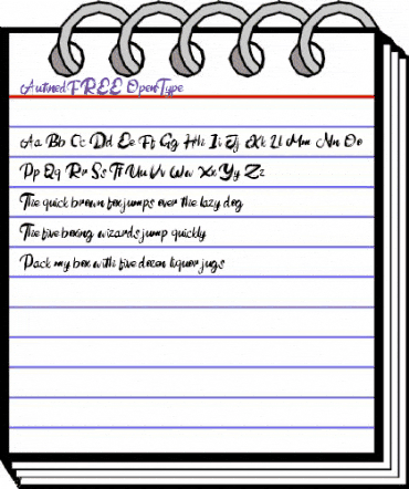 Autined FREE Regular animated font preview