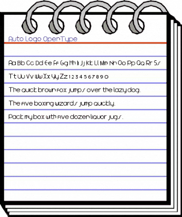 Auto Logo Regular animated font preview