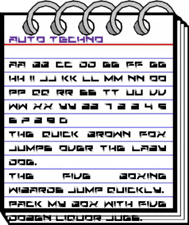 Auto Techno Regular animated font preview Auto Techno Regular animated font preview