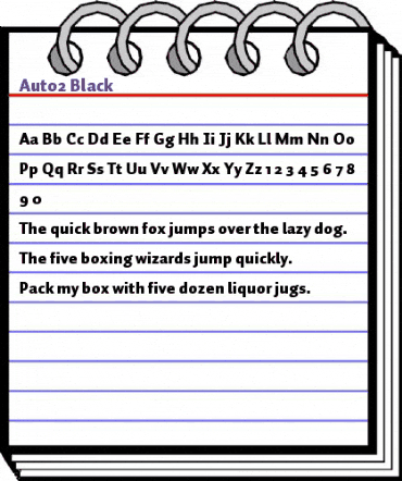 Auto 2 Black animated font preview