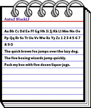 Auto 2 Black LF animated font preview