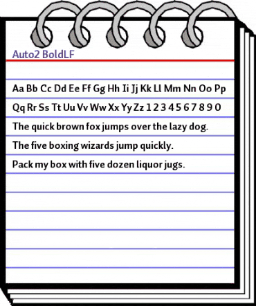 Auto 2 Bold LF animated font preview