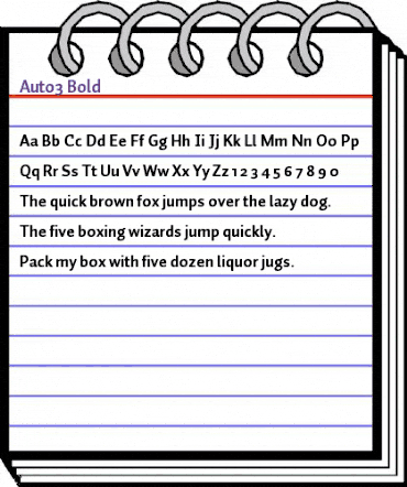 Auto 3 Bold animated font preview