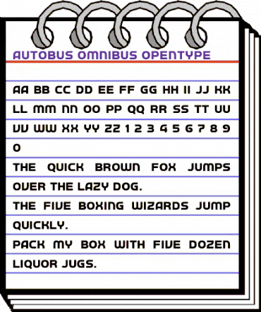 a Autobus Omnibus Regular animated font preview