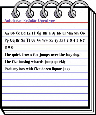 Autolinker Regular animated font preview