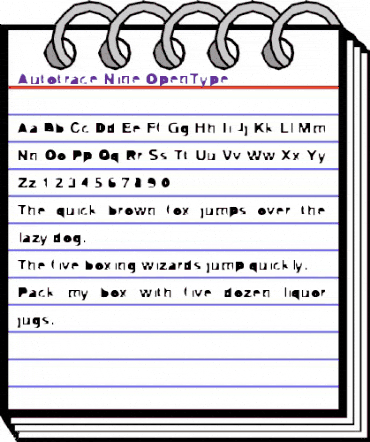 Autotrace Nine animated font preview Autotrace Nine animated font preview