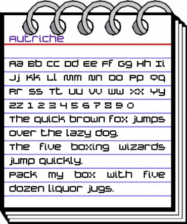 Autriche Regular animated font preview Autriche Regular animated font preview