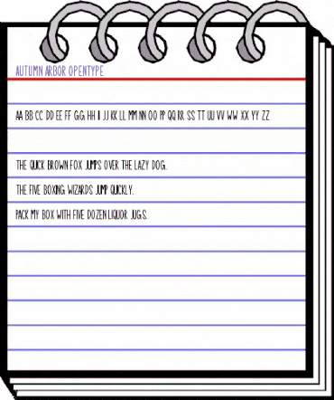 Autumn Arbor Regular animated font preview