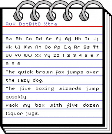 AuX DotBitC Xtra Regular animated font preview AuX DotBitC Xtra Regular animated font preview