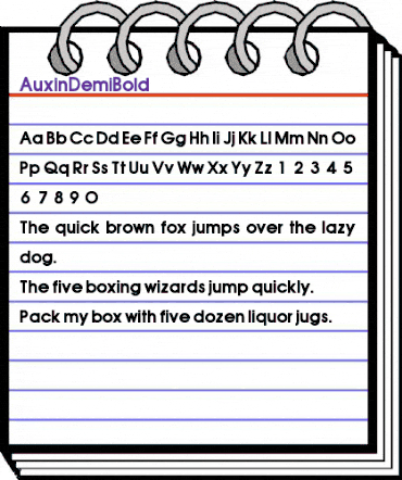 AuxinDemiBold Regular animated font preview