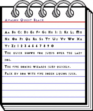 Avalon Quest Black Regular animated font preview Avalon Quest Black Regular animated font preview