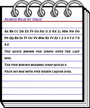 Avance Bold Italic animated font preview Avance Bold Italic animated font preview