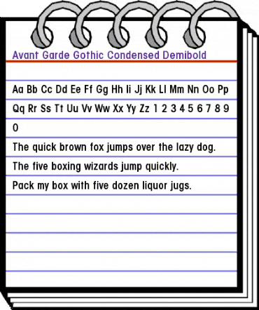 Avant Garde Condensed BQ Roman animated font preview Avant Garde Condensed BQ Roman animated font preview
