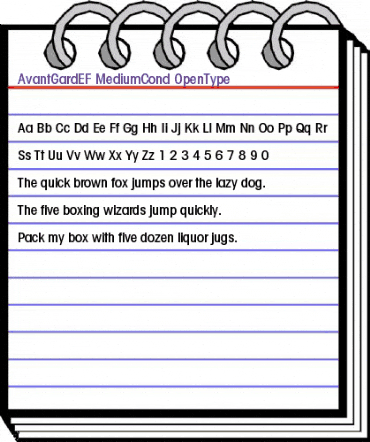 AvantGardEF MediumCond animated font preview AvantGardEF MediumCond animated font preview