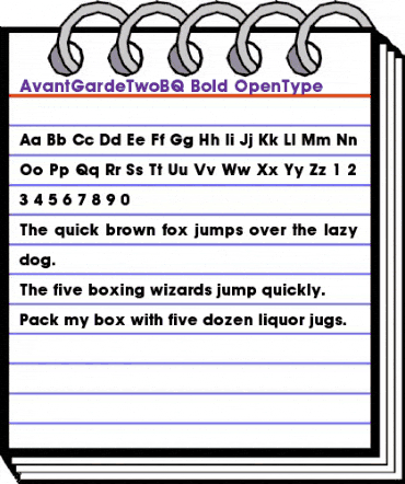 Avant Garde 2 BQ Regular animated font preview Avant Garde 2 BQ Regular animated font preview