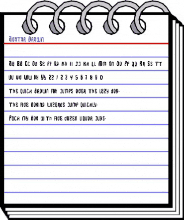 Avatar Drawn Regular animated font preview