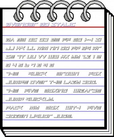 Avenger 3D Italic Italic animated font preview Avenger 3D Italic Italic animated font preview