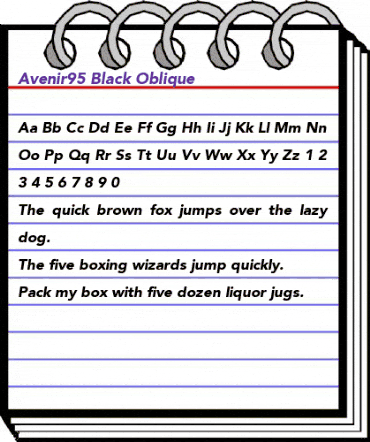 Avenir95-Black BlackItalic animated font preview
