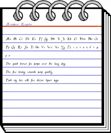 Aventura Regular animated font preview