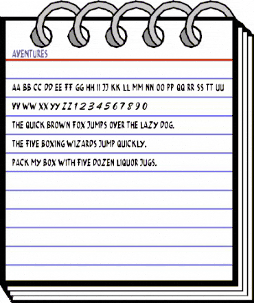 AVENTURES Regular animated font preview AVENTURES Regular animated font preview