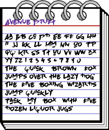 Avenue Drift Regular animated font preview Avenue Drift Regular animated font preview