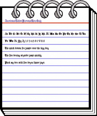 Avestrava Personal Use Only Tattoo animated font preview Avestrava Personal Use Only Tattoo animated font preview