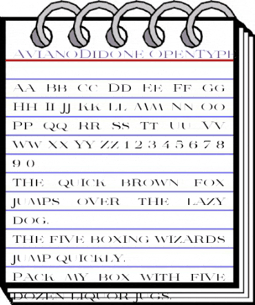 AvianoDidone Regular animated font preview AvianoDidone Regular animated font preview