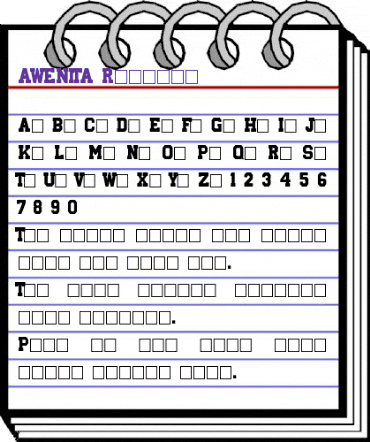 AWENITA Regular animated font preview AWENITA Regular animated font preview