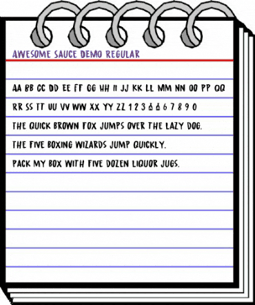 Awesome Sauce DEMO Regular animated font preview Awesome Sauce DEMO Regular animated font preview