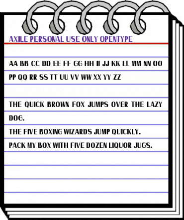 Axile - Personal Use Only Regular animated font preview Axile - Personal Use Only Regular animated font preview