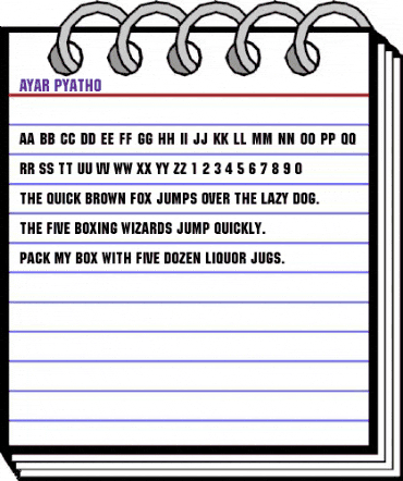 Ayar Pyatho Regular animated font preview Ayar Pyatho Regular animated font preview