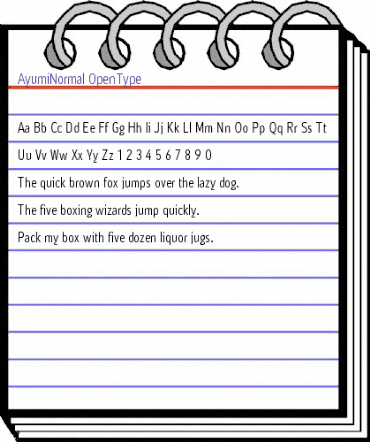 AyumiNormal Regular animated font preview