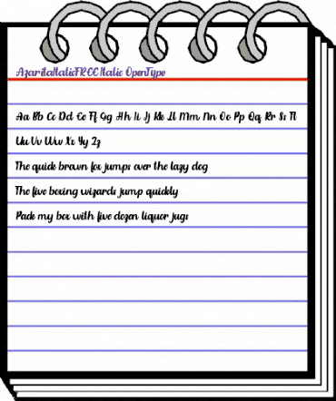 Azarita Italic FREE Italic animated font preview Azarita Italic FREE Italic animated font preview