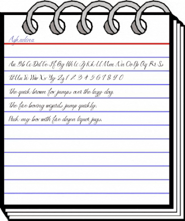 Azkadina Regular animated font preview Azkadina Regular animated font preview