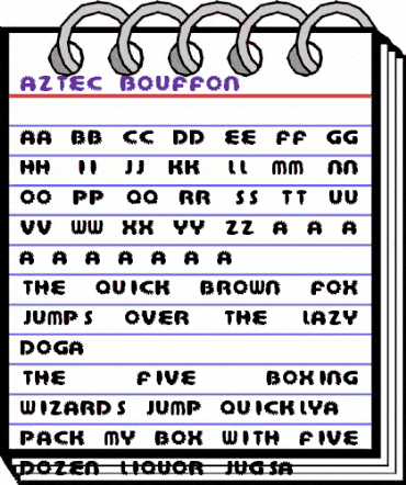 aztec bouffon Regular animated font preview aztec bouffon Regular animated font preview