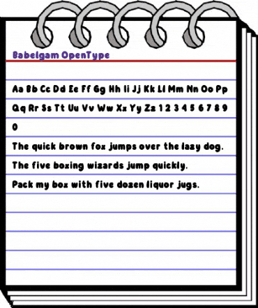 Babelgam Regular animated font preview Babelgam Regular animated font preview