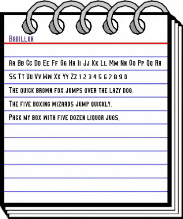 Babillon Regular animated font preview