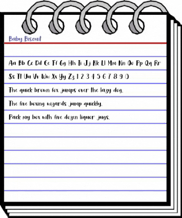 Baby Biscuit Regular animated font preview