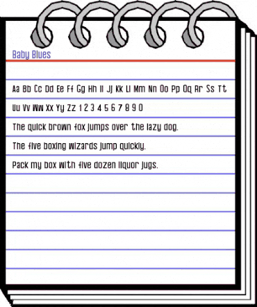 Baby Blues Regular animated font preview Baby Blues Regular animated font preview