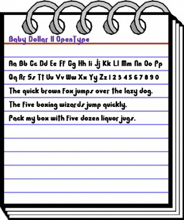 Baby Dollar ll Regular animated font preview Baby Dollar ll Regular animated font preview