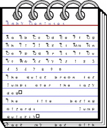 Baby Geniuses Regular animated font preview Baby Geniuses Regular animated font preview