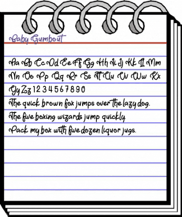 Baby Gumbout Regular animated font preview Baby Gumbout Regular animated font preview