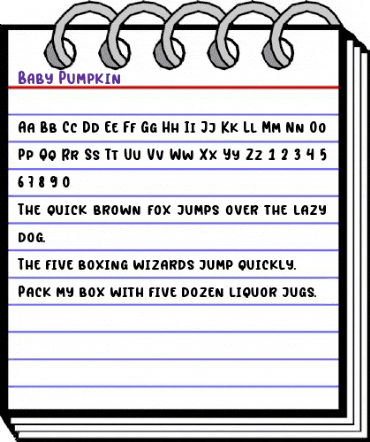 Baby Pumpkin Regular animated font preview