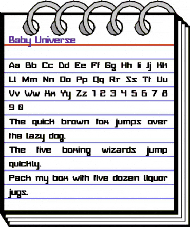 Baby Universe Regular animated font preview Baby Universe Regular animated font preview